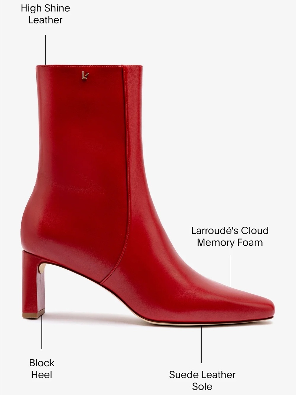 Larroudé Red Alexis Bootie